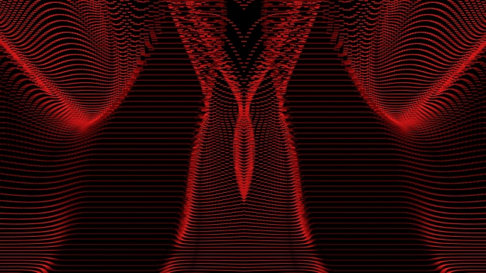 【4K时尚背景】黑红粒子曲线动态光点视觉