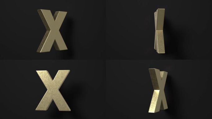 旋转字母X
