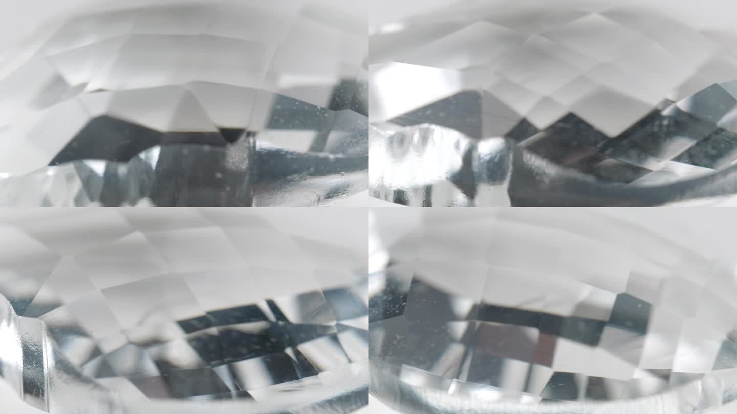 钻石般的石英岩旋转的微距镜头