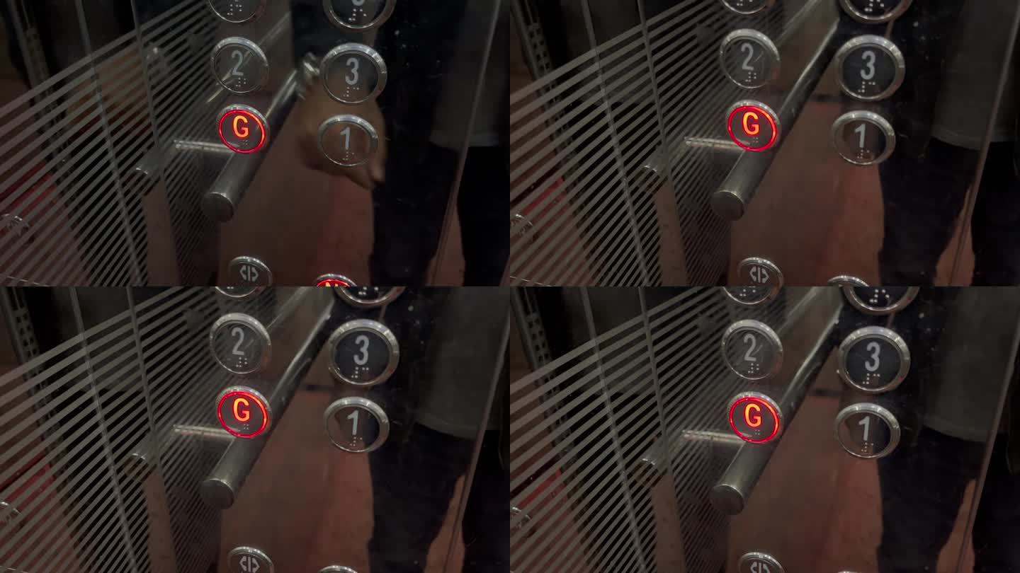 在电梯里按一楼按钮的人