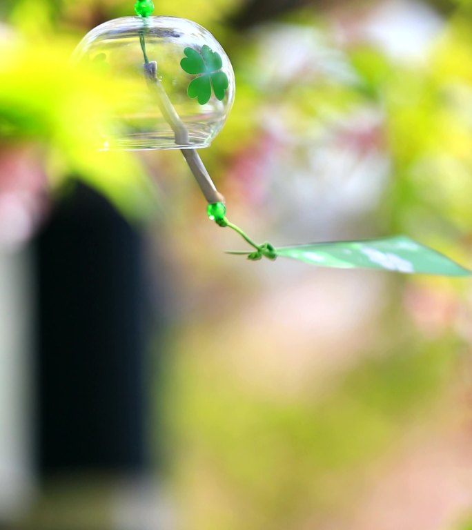 樱花树下唯美风铃特写小清新心情