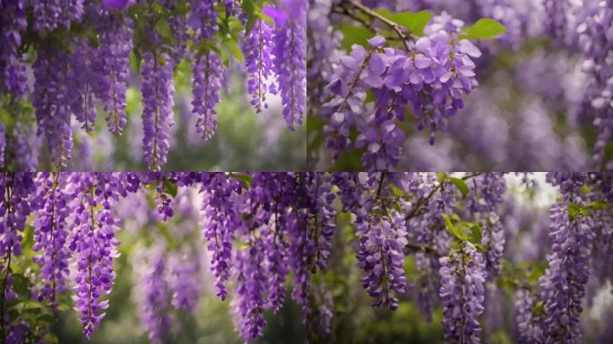 紫藤萝瀑布：自然之美