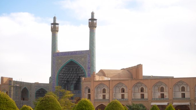 沙阿清真寺的入口大门，位于Naqshe Jahan广场的南侧