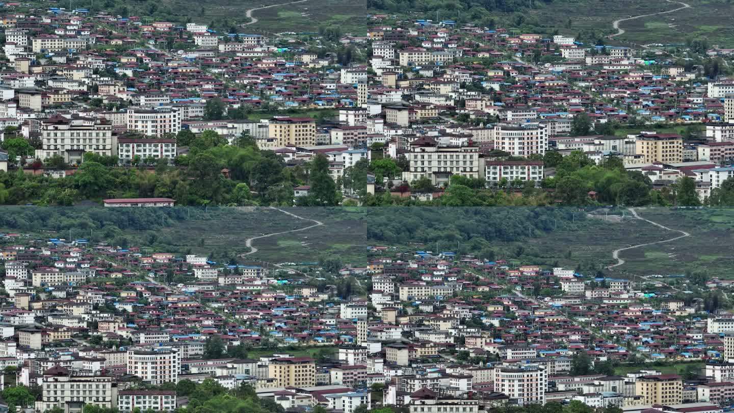 西藏林芝莲花圣地墨脱热带雨林云雾高空航拍