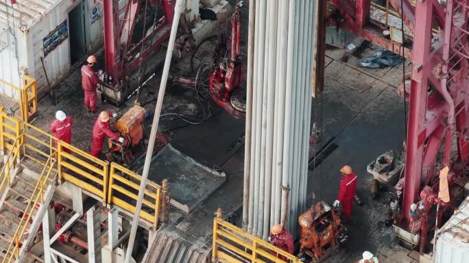 5K石油工人工作场景 采油 钻井 磕头机