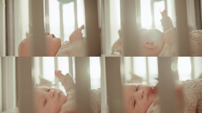 SLO MO在太阳的拥抱下:一个6个月大的婴儿床的发现之旅，由软镜头耀斑照亮