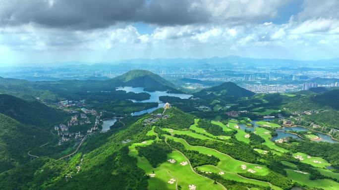 深圳盐田东部华侨城大华兴寺最新航拍