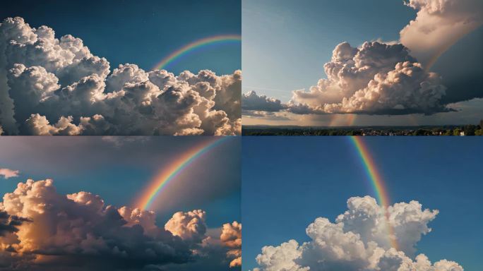 云和彩虹幸运开心情绪表达