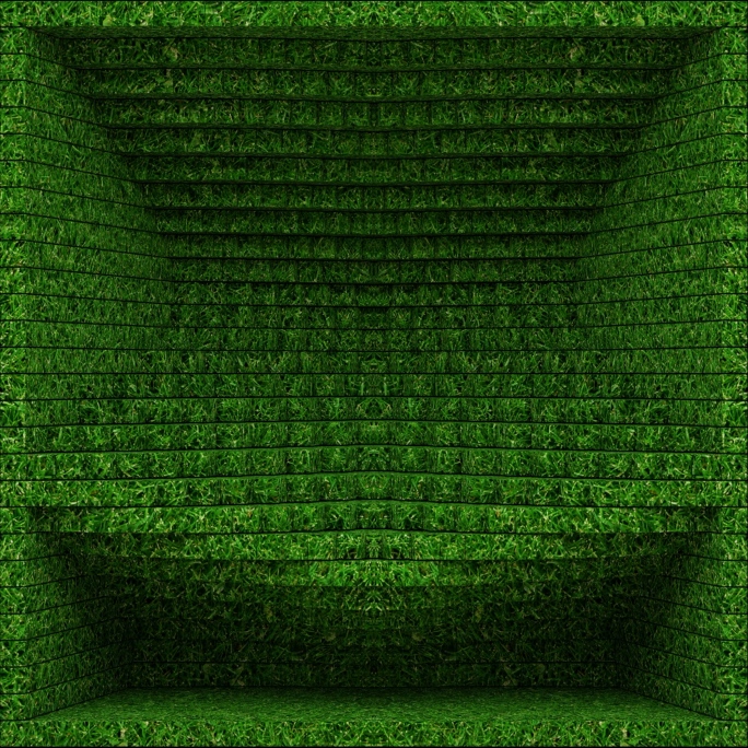 【裸眼3D】草坪绿地光影曲线结构视觉空间