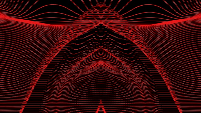【4K时尚背景】黑红粒子光线曲线动态视觉