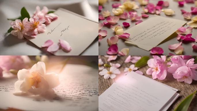 桌上浪漫：花瓣与信筏