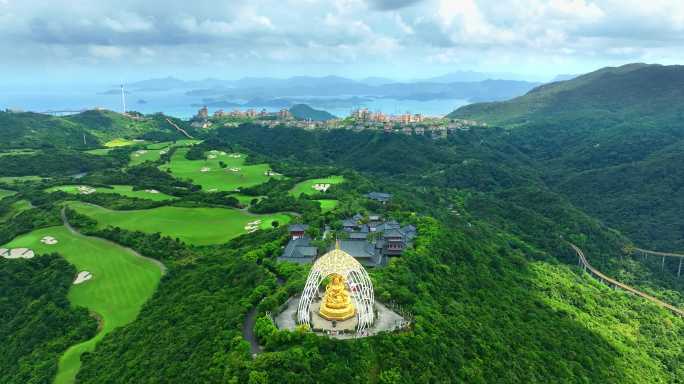 盐田东部华侨城大华兴寺最新航拍