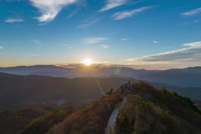 山峰 日出 延时 4k高清