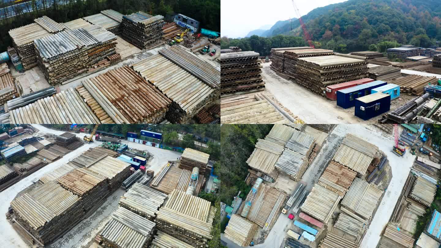 建筑工地钢管钢材基建材料脚手架