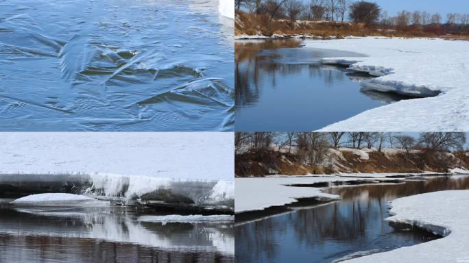 冰雪消融的河套