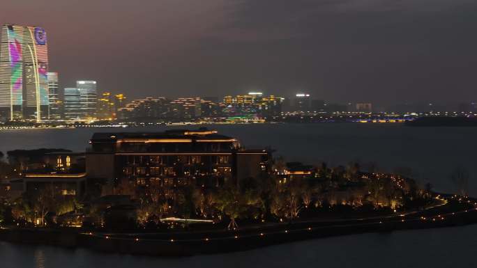 苏州四季酒店蓝调夜景