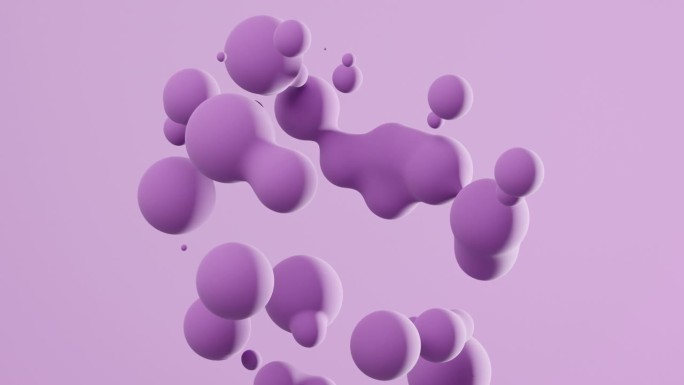 满足元球浮动液滴几何紫色形状的三维循环。
