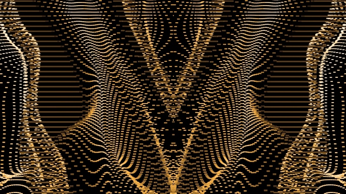 【4K时尚背景】黑金粒子光点曲线动态视觉