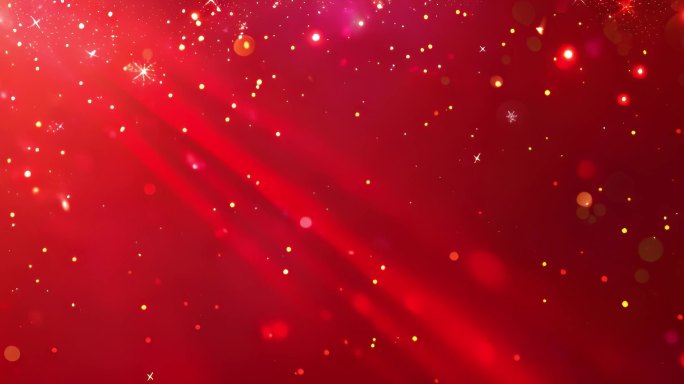 红色星光年会，庆典大屏动态背景【1】