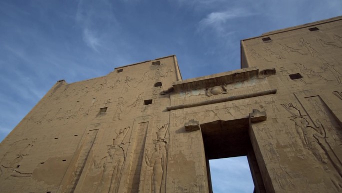 埃德福神庙荷鲁斯神庙埃及文明非洲地标入口4k