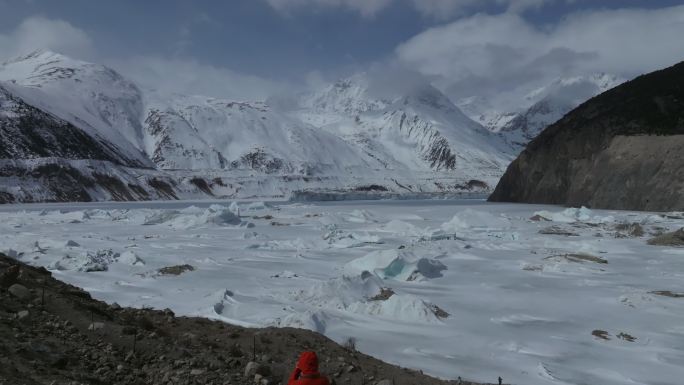西藏昌都来古冰川万年冰川高空航拍