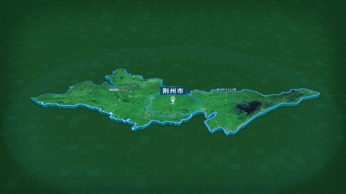 4K湖北省荆州市面积人口区位地图信息展示