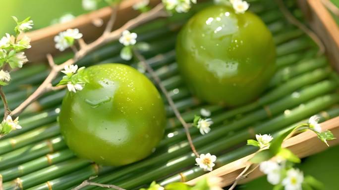 清明节祭奠悼念菊花蜡烛青团