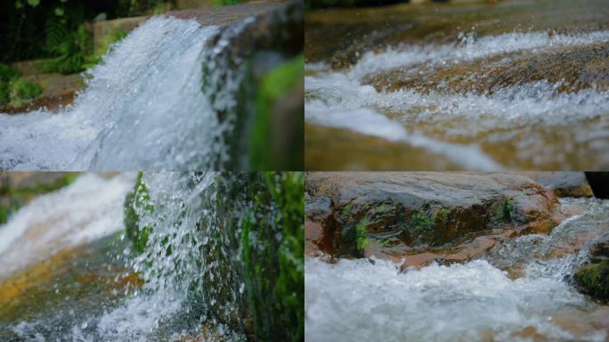 各种角度的溪水特写