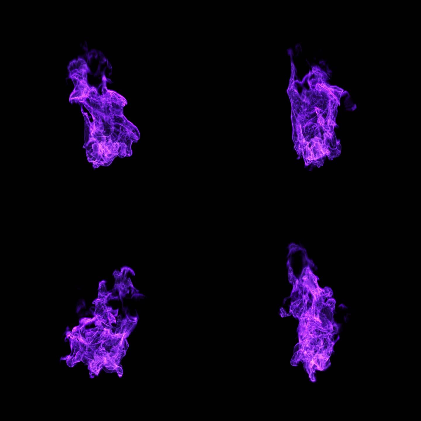 紫色魔法火焰能量带通道