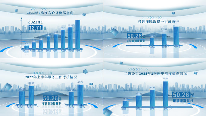 科技数据直方图柱形图