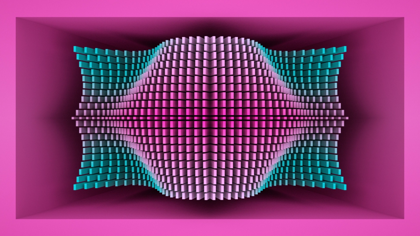 【裸眼3D】活泼色调曲线空间矩形方块几何