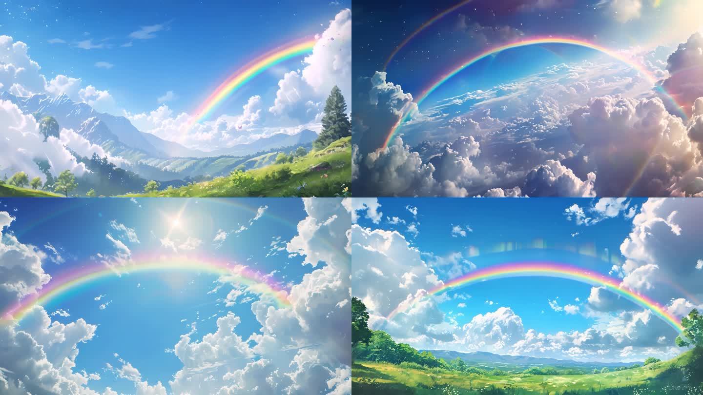 云间彩虹 雨后彩虹