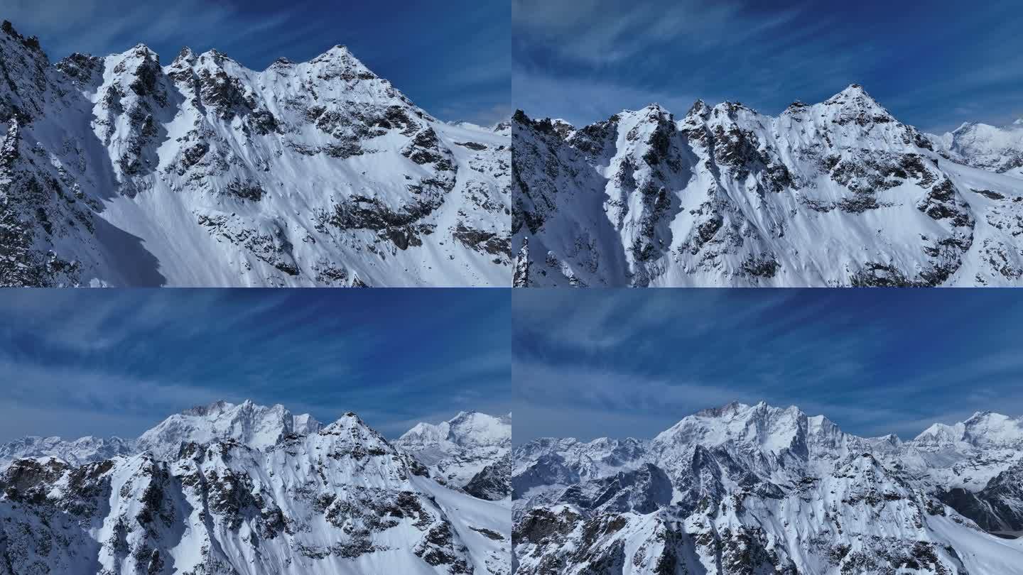 西藏日喀则珠峰东坡嘎玛沟喜马拉雅山脉航拍