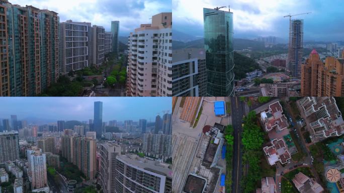 深圳罗湖东乐社区太宁路航拍街景视频素材