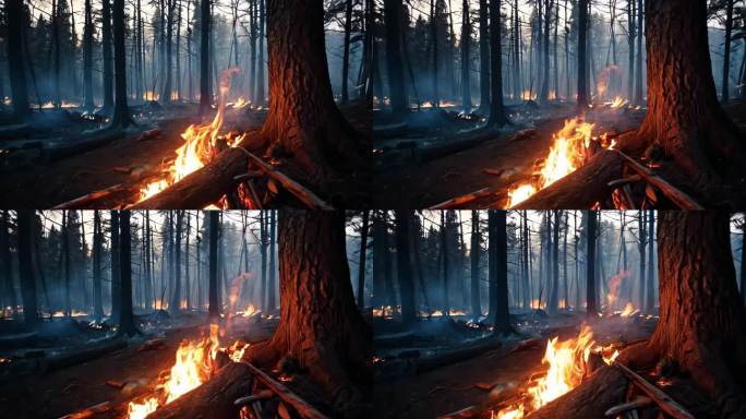AI风景森林火灾自然灾害3
