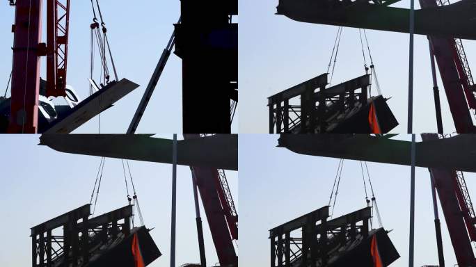 桥 吊装 机械  工地 施工
