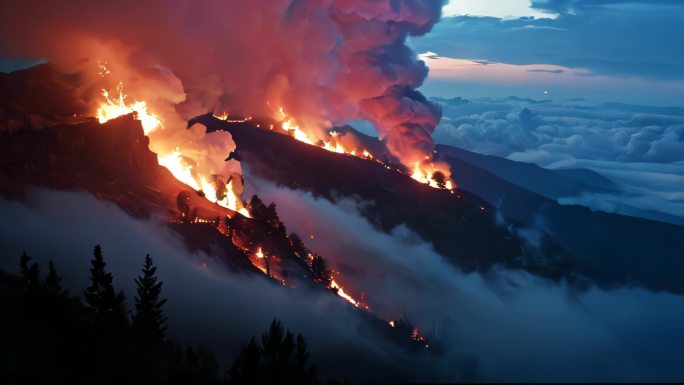 AI风景森林火灾自然灾害安全生产5