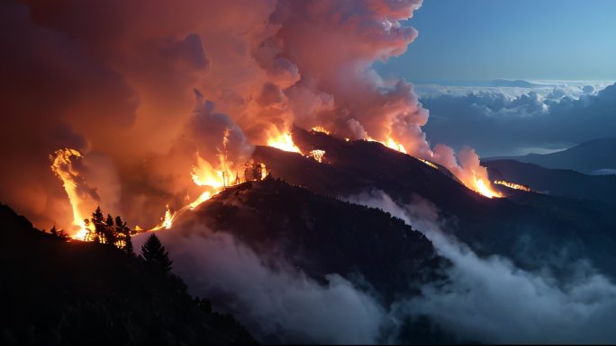 AI风景森林火灾自然灾害安全生产3