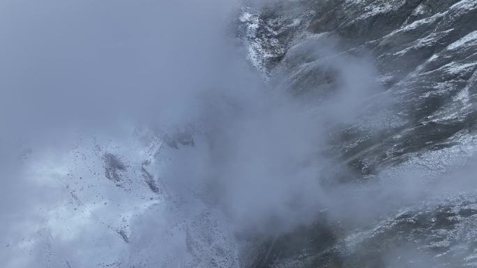 西藏日喀则珠峰东坡嘎玛沟喜马拉雅山脉航拍