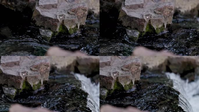 超高清4K流水视频，一段小溪的流水视频