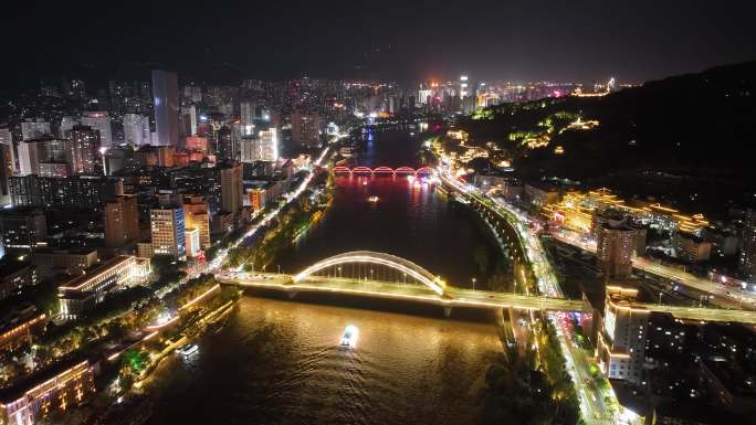 兰州黄河铁桥夜景002