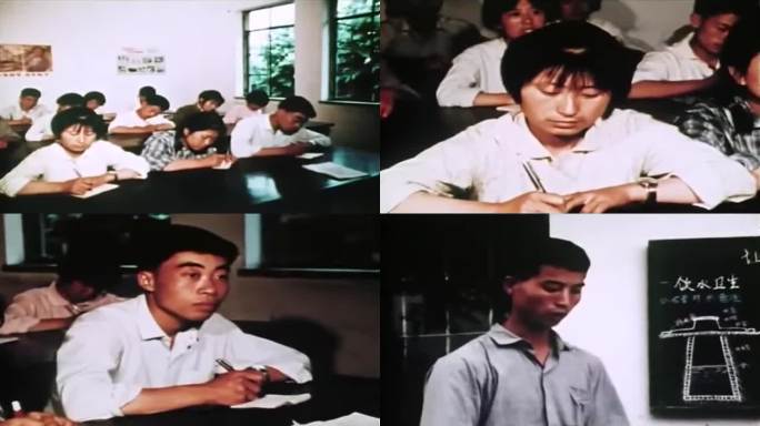 60年代的学医的学生上课学习