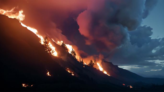 AI风景森林火灾自然灾害安全生产6