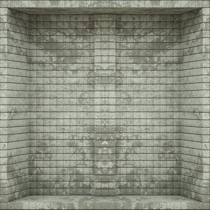 【裸眼3D】工业建筑墙体结构方块矩阵空间