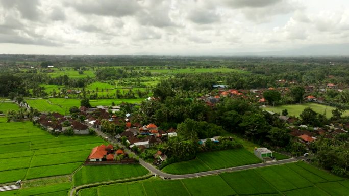 传统的巴厘岛建筑为绿色景观增添了丰富的文化内涵
