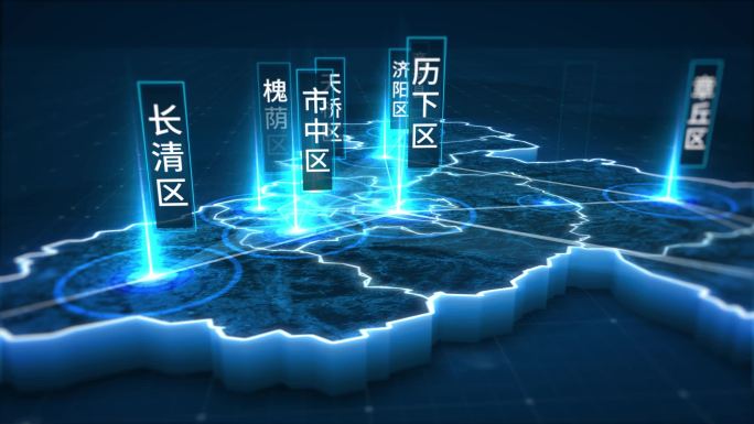 蓝色科技济南地图