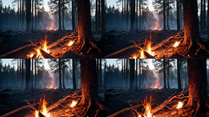 AI风景森林火灾自然灾害安全生产8