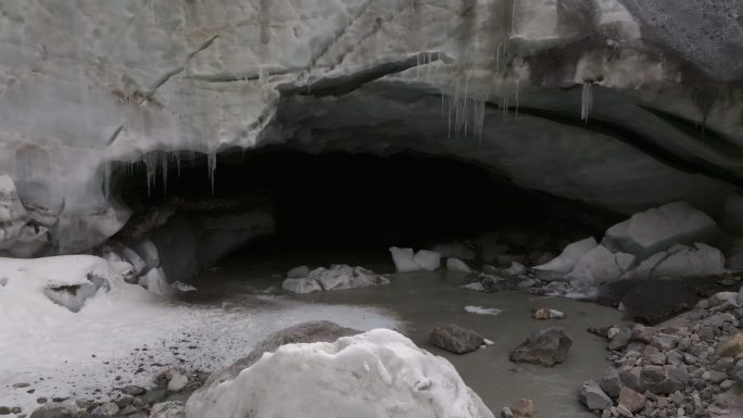 西藏昌都依噶冰川万年冰川高空航拍