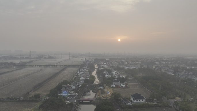 上海青浦区和睦村航拍