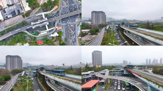 厦门岛内蔡塘BRT快速公交4K航拍